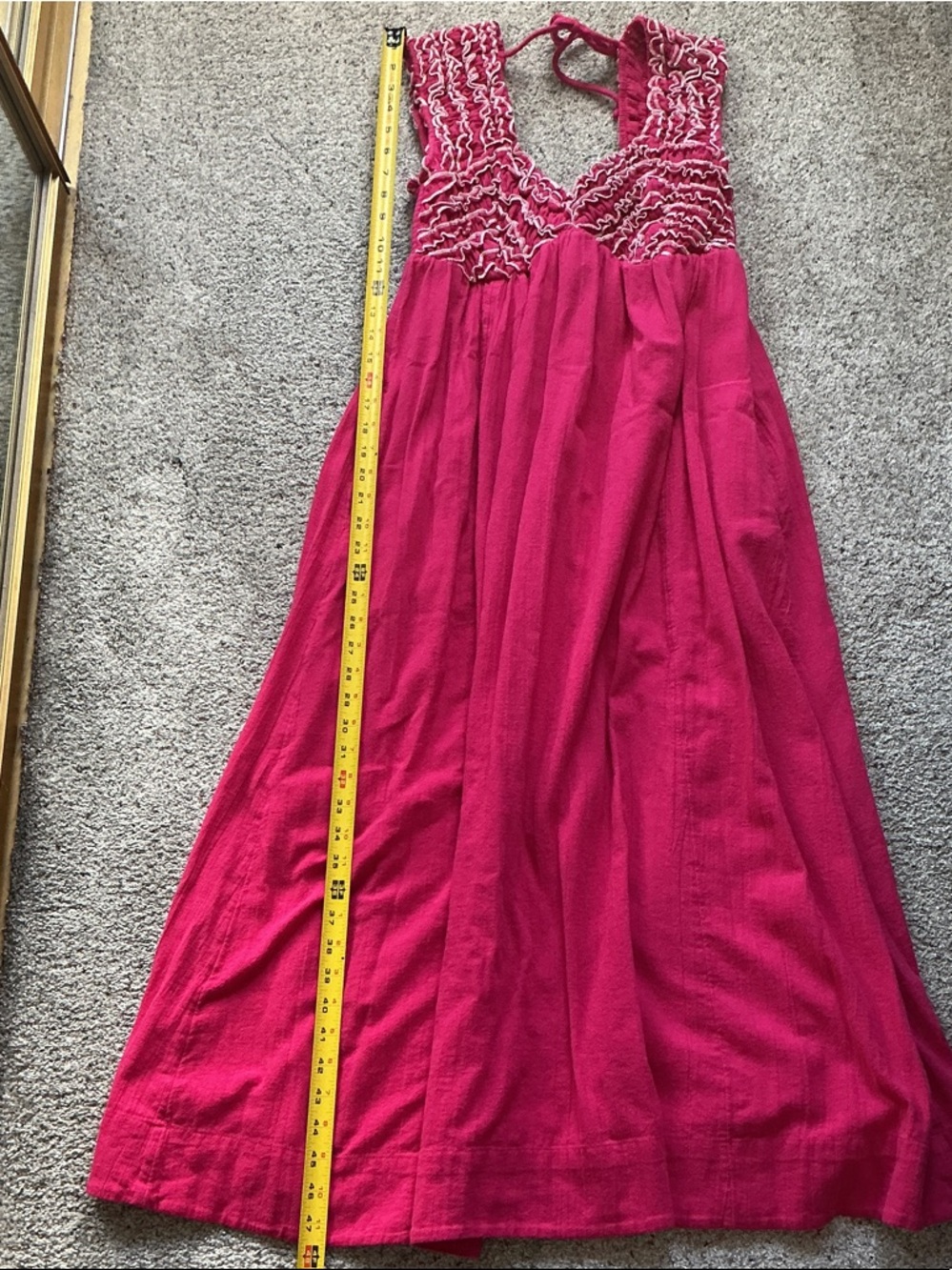 New Free People Feel the Frill Midi Dress ~ Love Potion - Picture 7 of 8